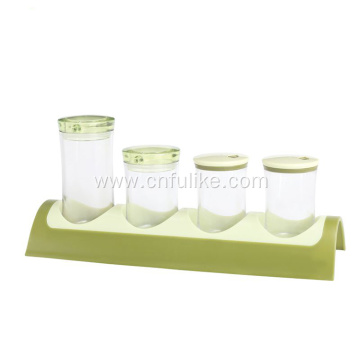 4pcs Oil Pots Set For Spice Salt-pot